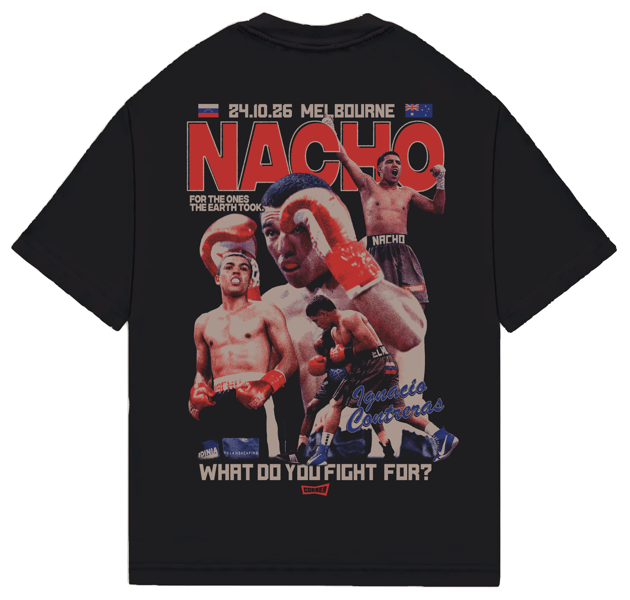 Nacho's Title Fight T Shirt, back design